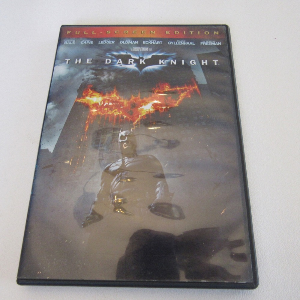 The Dark Knight DVD 2008 Full Screen Edition Batman Christian Bale Heath Ledger